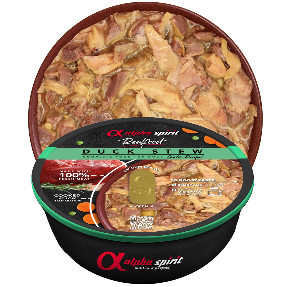 Alpha Spirit Real Food Duck Karma Mokra dla Psa Kaczka 6x280g
